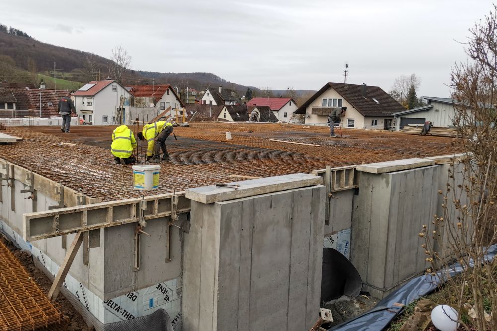 Decke-betonieren Rohbau Decke betonieren